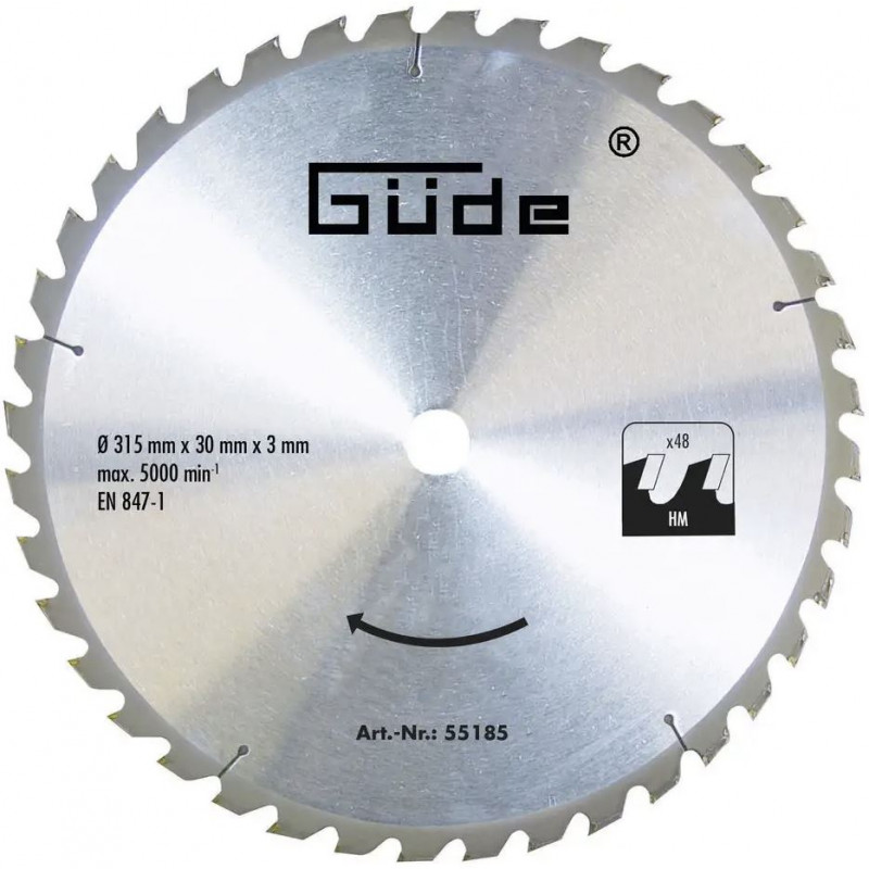 Güde Pílový kotúč HM 315x30 48Z 55185