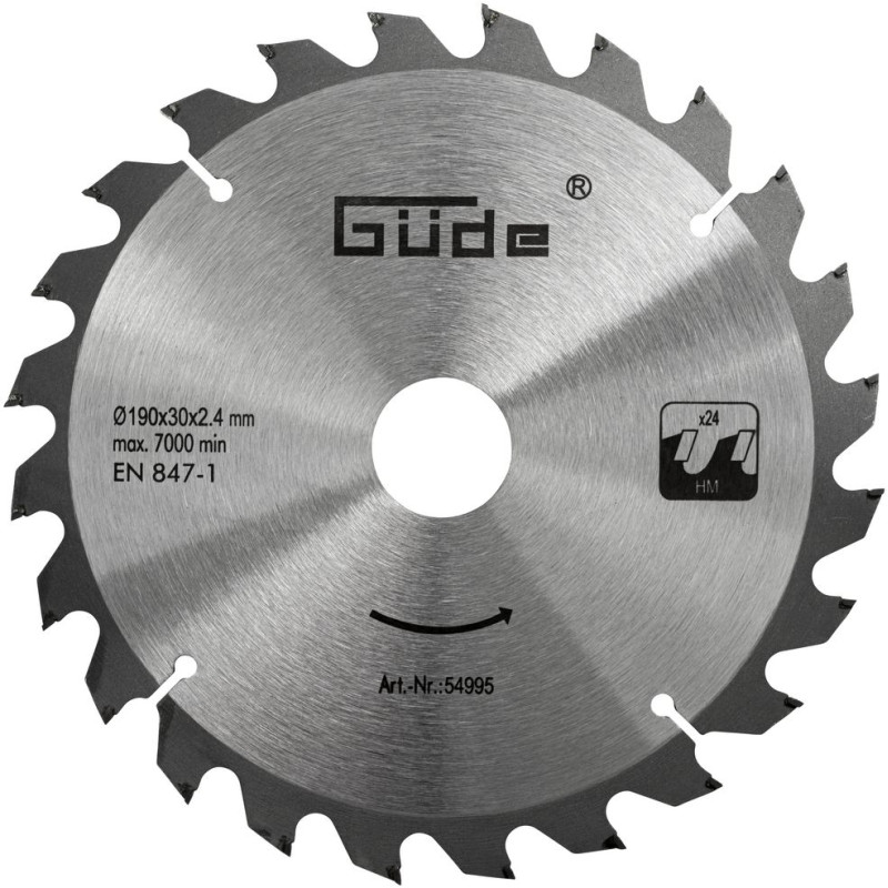 Güde Pílový kotúč HM 190x30 24Z 54995