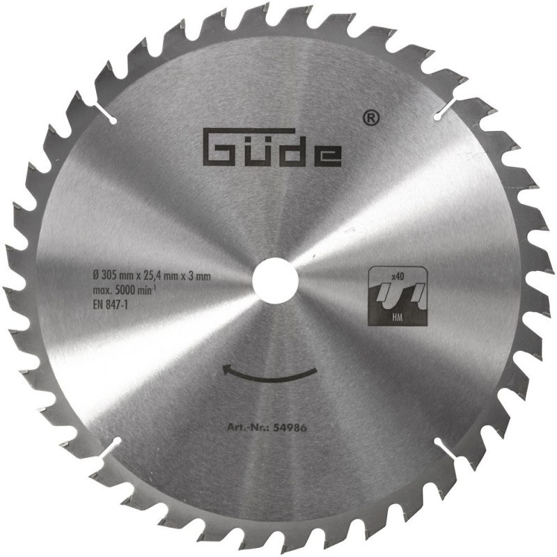 Güde Pílový kotúč HM 305 x 25,4 40Z 54986