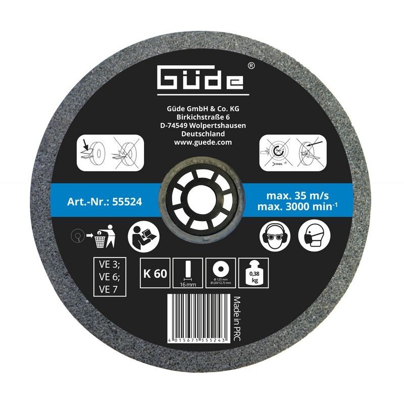 Güde Brúsny kotúč 125x16x20 mm K60 55524