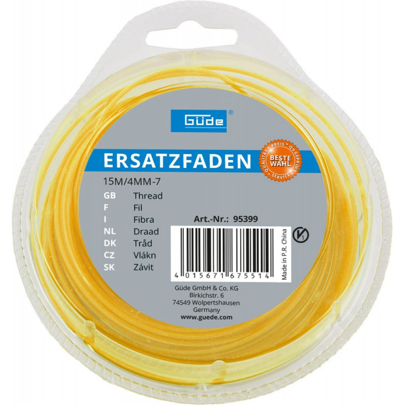Güde Náhradná struna 4 mm x 15 m, hviezda 95399